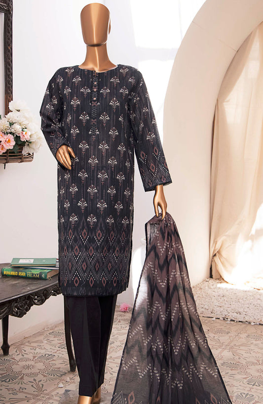 Vital by HZ Textile Printed Lawn Unstitched 3 Piece - VP-103 - HZ25VT - Black - Summer Collection