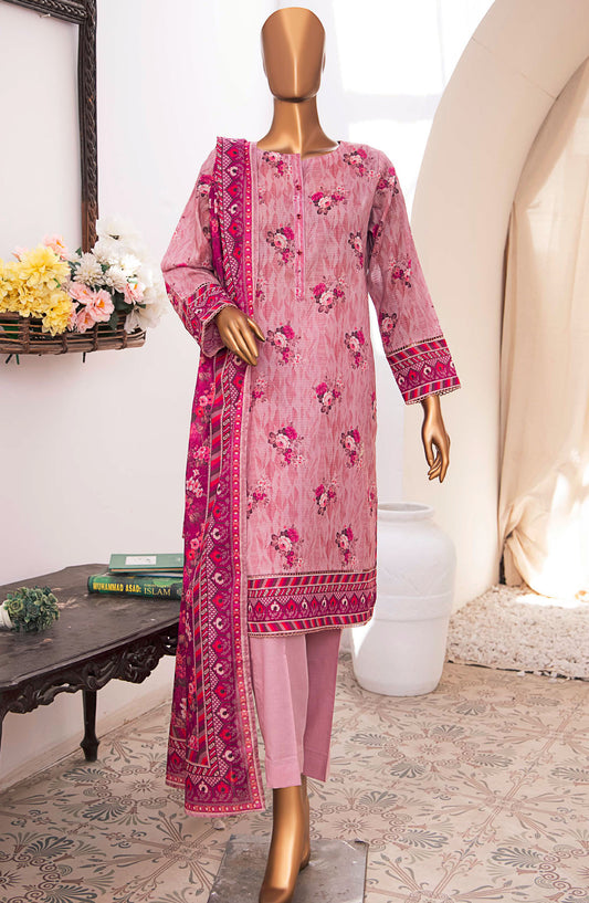 Vital by HZ Textile Printed Lawn Unstitched 3 Piece - VP-105 - HZ25VT - Pink - Summer Collection