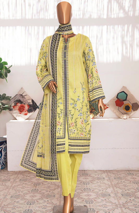 Vital by HZ Textile Printed Lawn Unstitched 3 Piece - VP-107 - HZ25VT - Yellow - Summer Collection