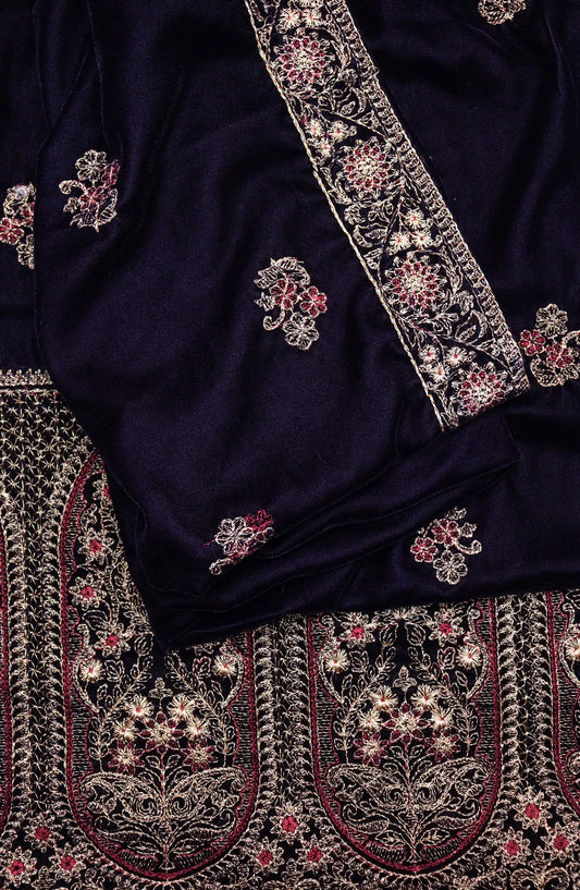 Royal Vibes Embroidered Velvet Shawl Collection by Alkarim - VS 5122 E