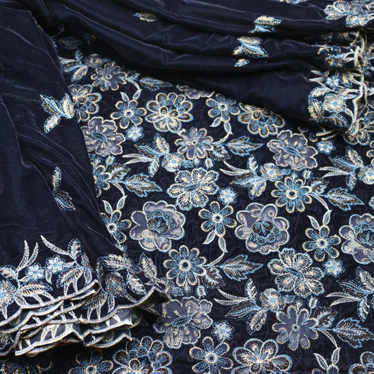 Velveto Chapter-2 Unstitched Luxury Embroidered Velvet Series - VULE V2 01