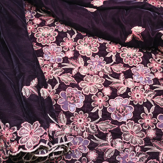 Velveto Chapter-2 Unstitched Luxury Embroidered Velvet Series - VULE V2 02