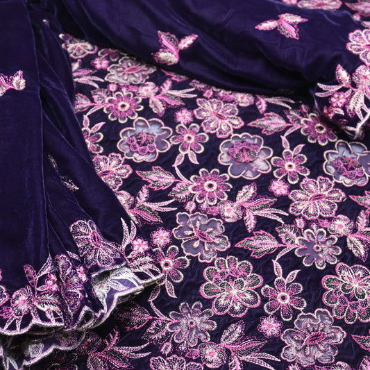 Velveto Chapter-2 Unstitched Luxury Embroidered Velvet Series - VULE V2 06