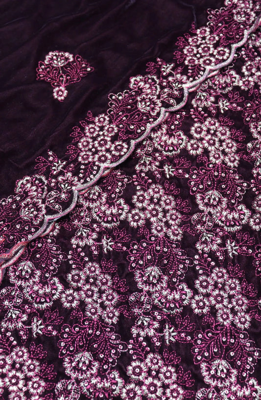 Velveto Chapter-3 Unstitched Luxury Embroidered Velvet Series - VULE V3 01
