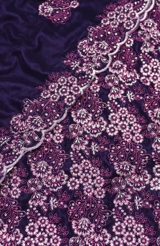 Velveto Chapter-3 Unstitched Luxury Embroidered Velvet Series - VULE V3 02