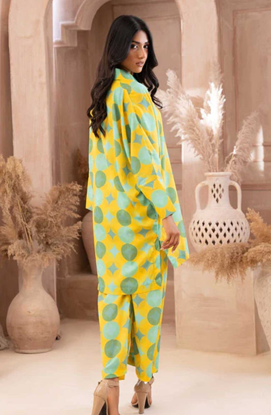 Ayla Studio Printed Georgette Stitched 2 Piece - Warm Mint - AS25EP - Casual Collection