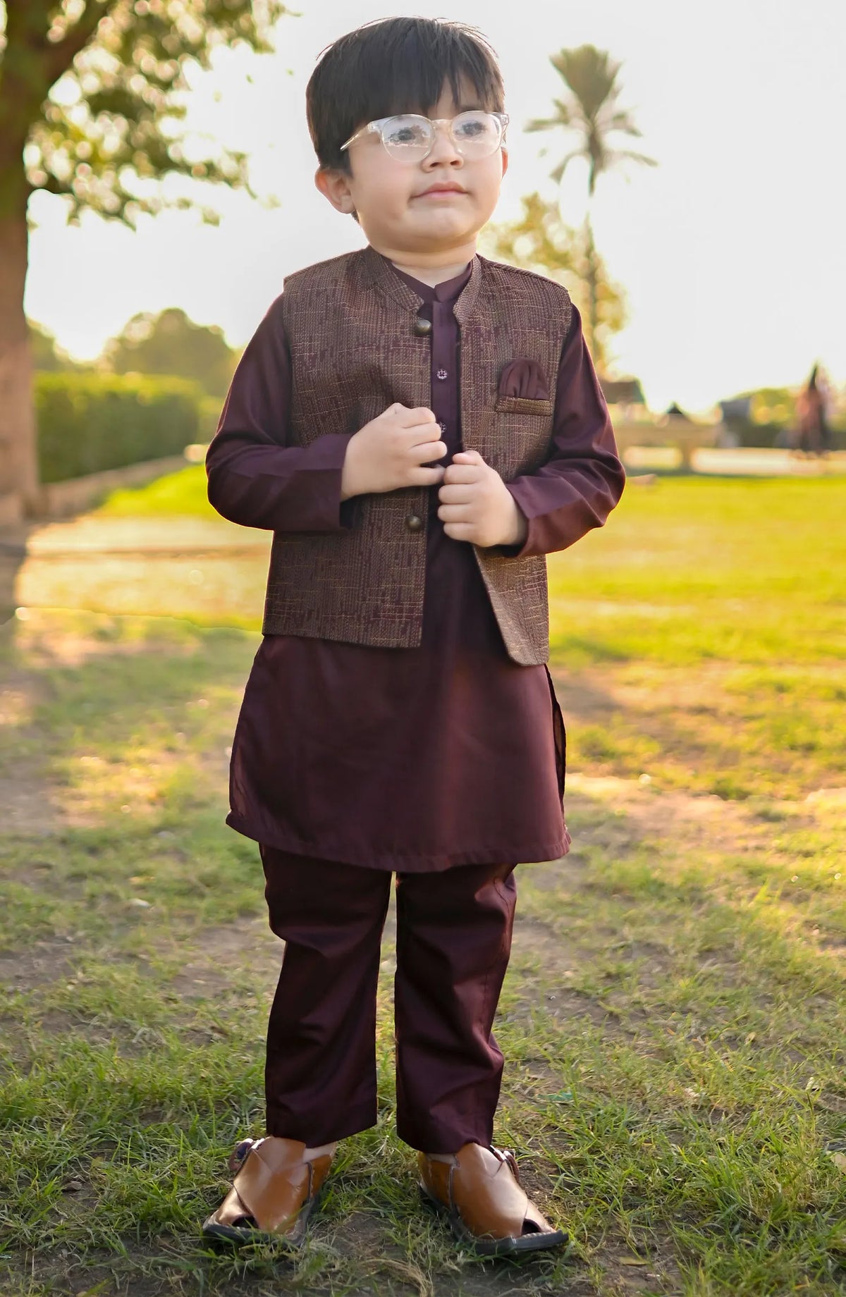 Exclusive Wasit Coat with Shalwar Kameez Collection By Hassan Jee - WKS 023