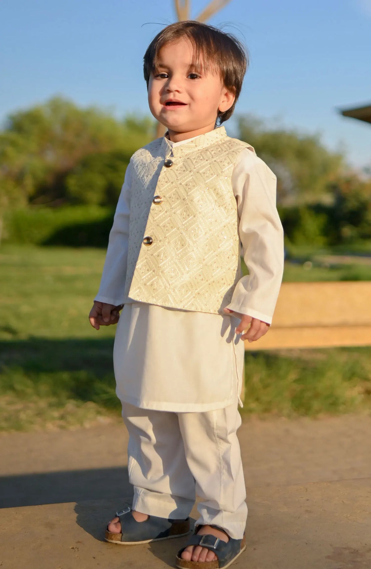 Exclusive Wasit Coat with Shalwar Kameez Collection By Hassan Jee - WKS 024