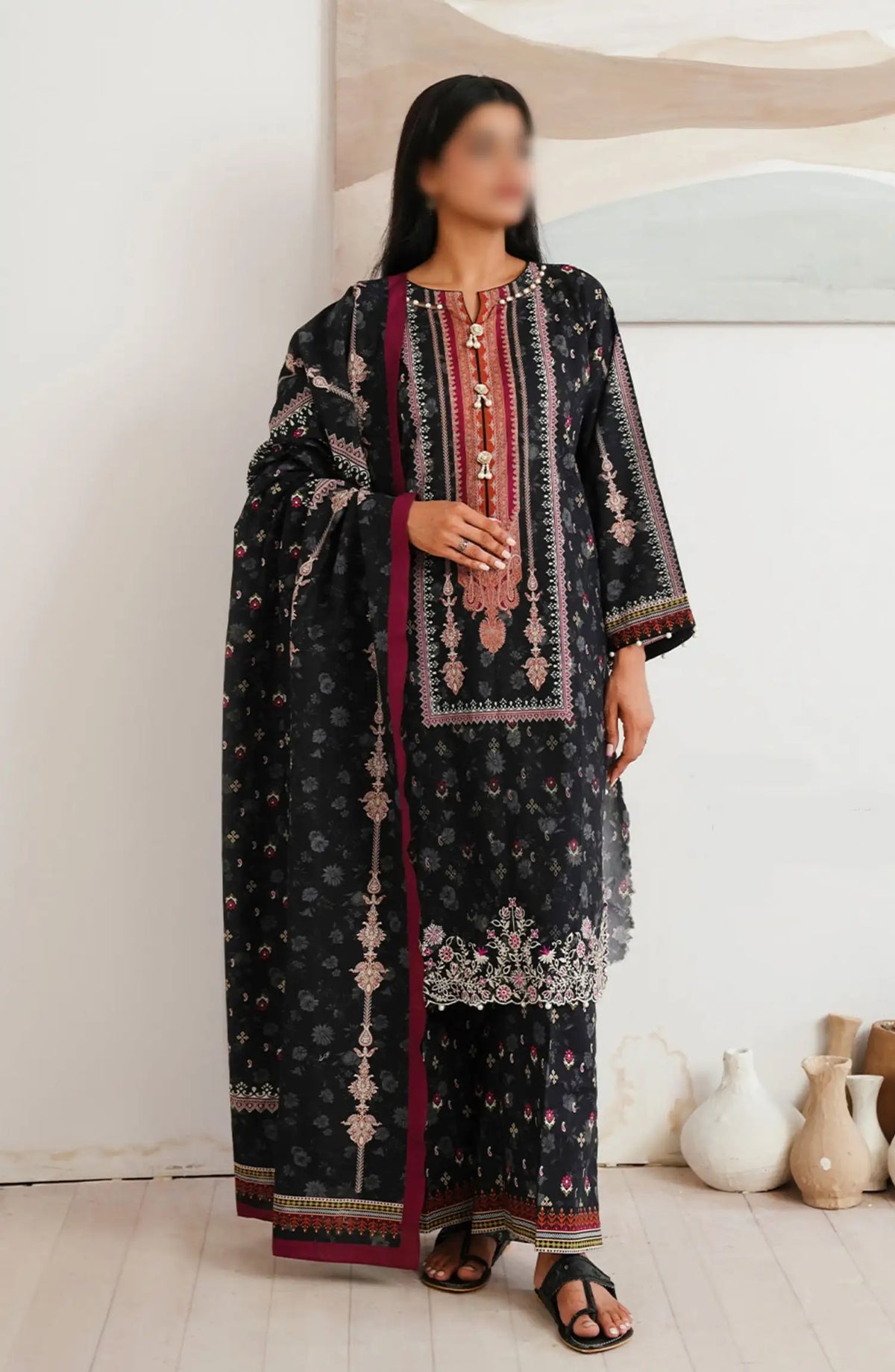 Zellbury Unstitched Cambric Collection 2024 - WUC24E30063