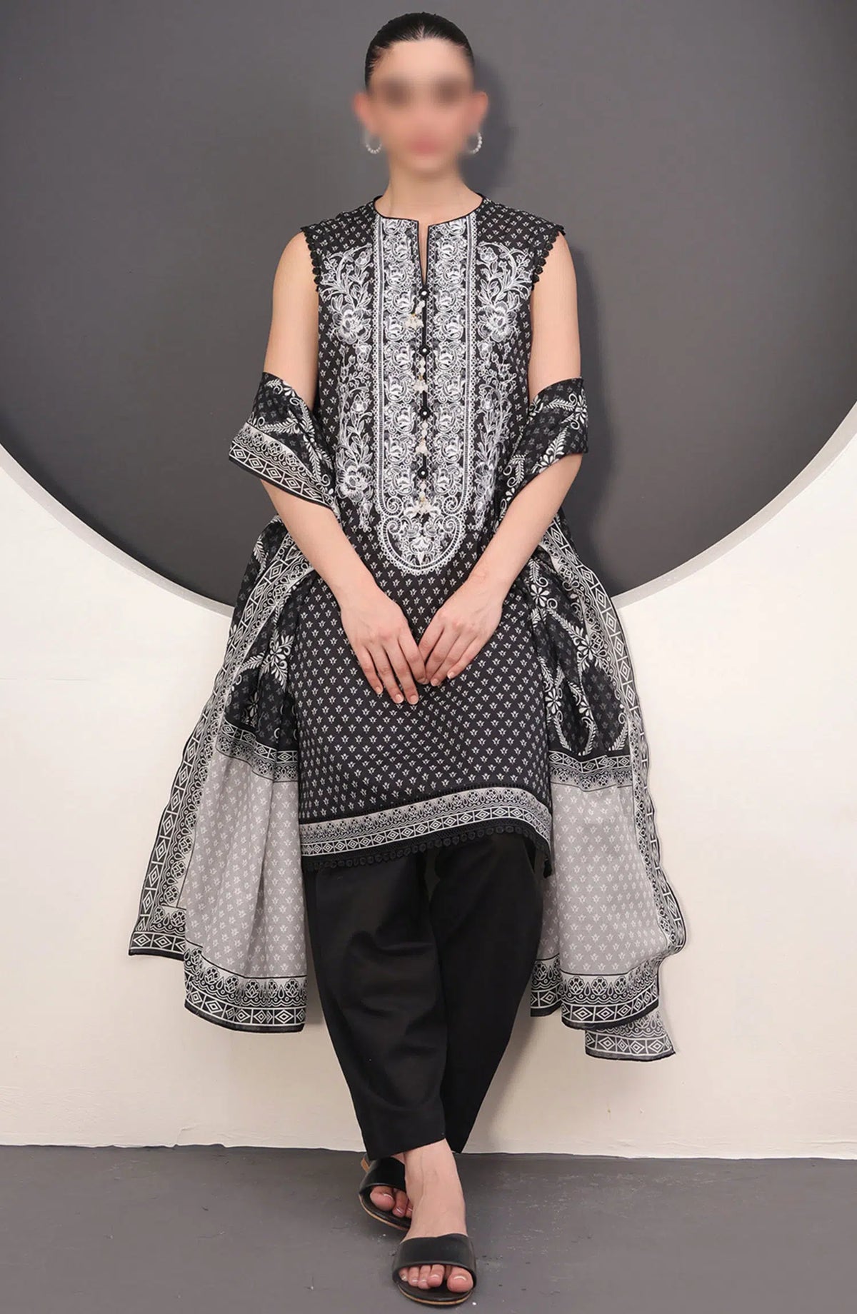 Zellbury Unstitched Monochrome Collection 2024 - WUS24E21497