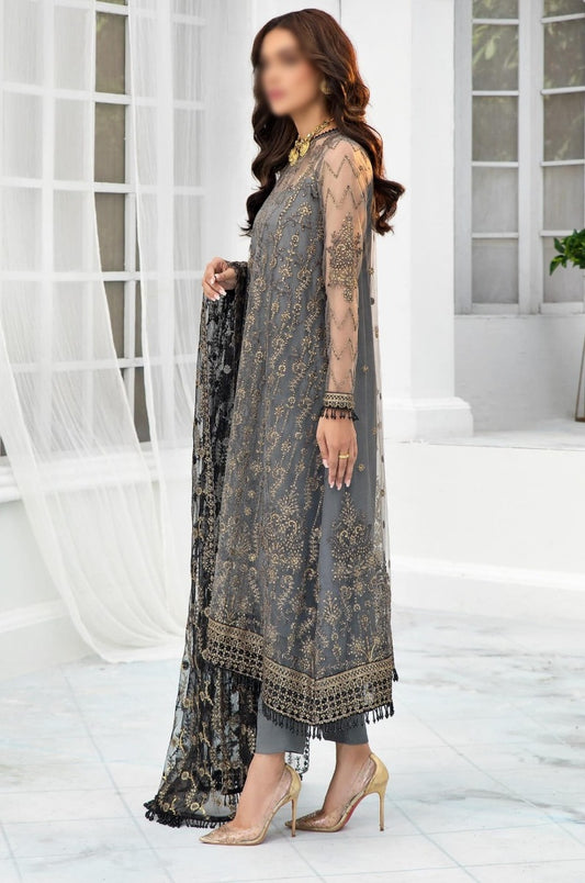 DeLuxury Unstitched Formal Edit by Zarif ZDL 03 GRAPHITE