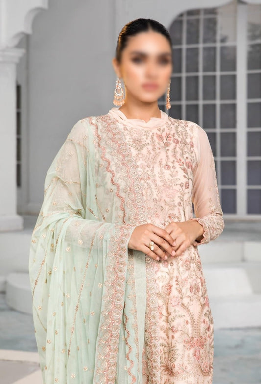 DeLuxury Unstitched Formal Edit by Zarif ZDL 10 CORAL