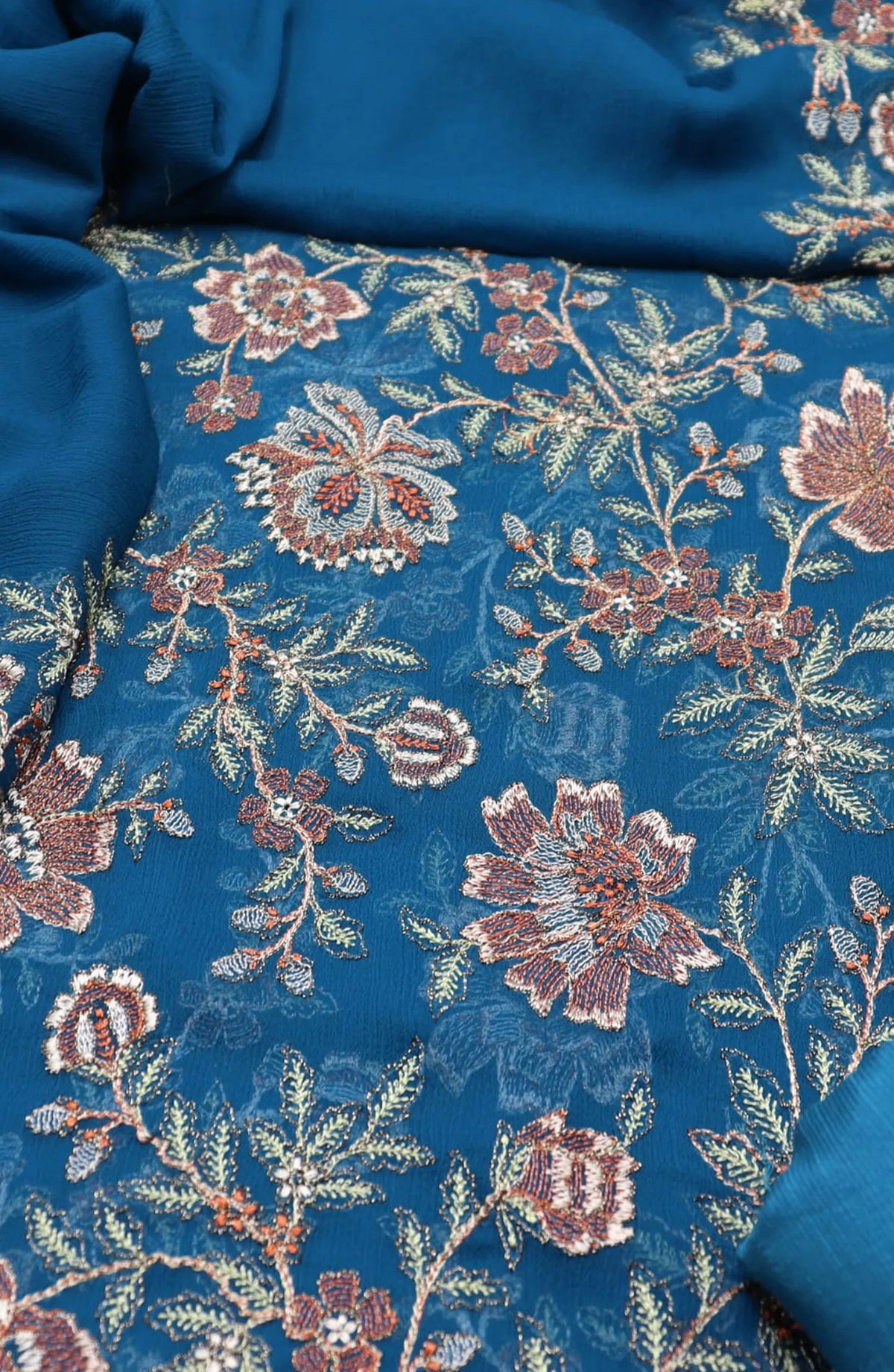Zargul Unstitched Exclusive Embroidered Crinkle Chiffon Collection 2024 - ZECC 02