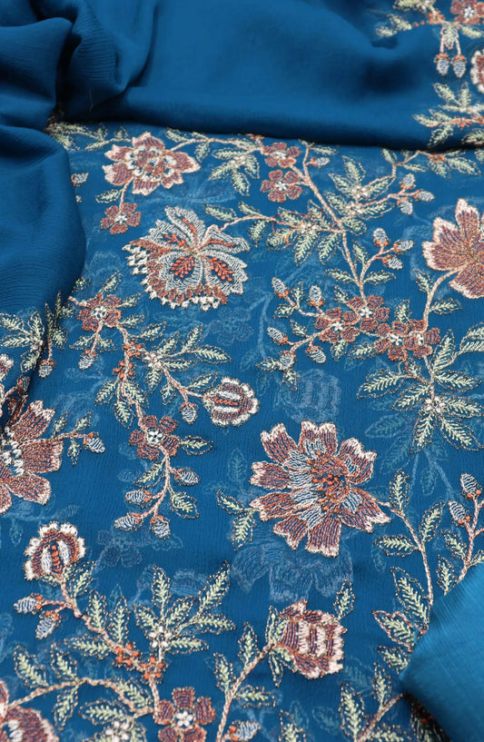 Zargul Unstitched Exclusive Embroidered Crinkle Chiffon Collection 2024 - ZECC 02