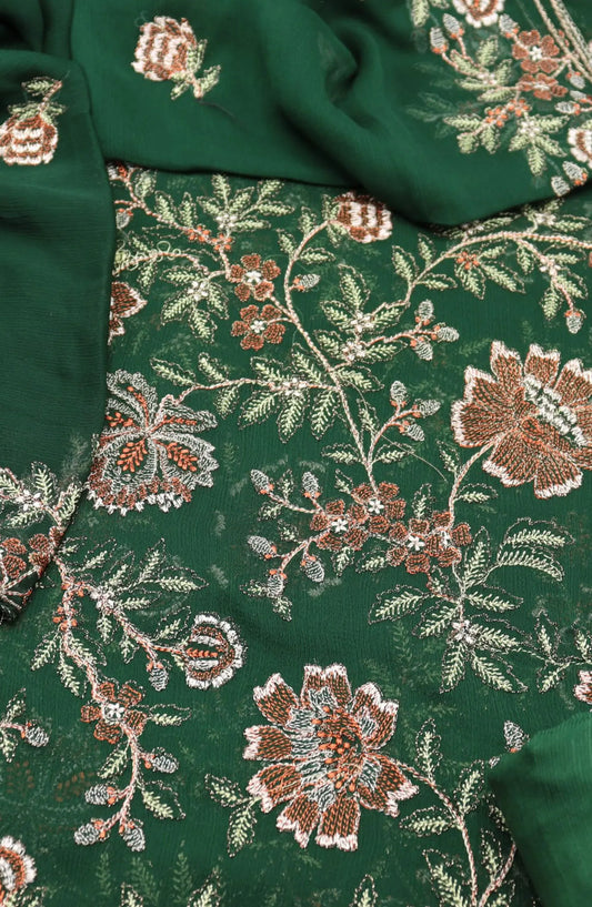 Zargul Unstitched Exclusive Embroidered Crinkle Chiffon Collection 2024 - ZECC 04