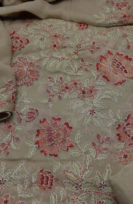 Zargul Unstitched Exclusive Embroidered Crinkle Chiffon Collection 2024 - ZECC 07