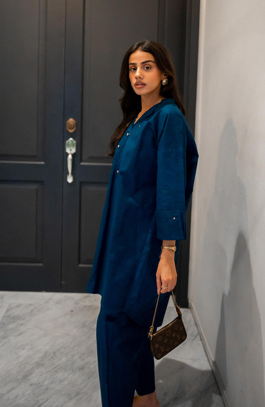La Rosaa Casual cotton Stitched 2 Piece - Zenix - Zinc - Casual Collection