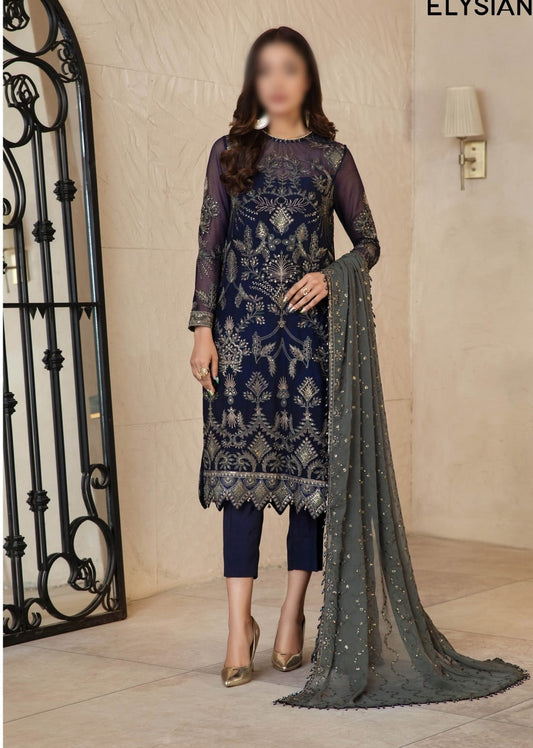 Gulzaar Embroidered Festive Chiffon Collection D-ZFG 05 ELYSIAN