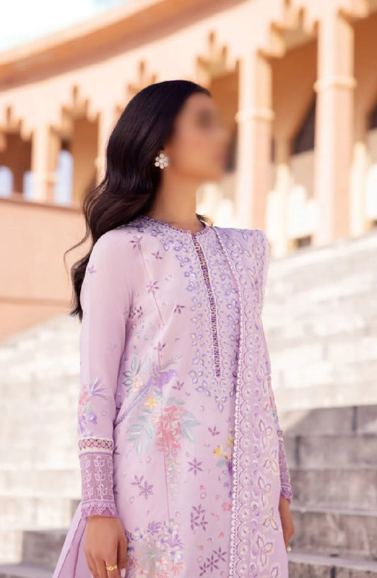 Zaha Unstitched Lawn Collection 2024 - ZL24-01A ELA