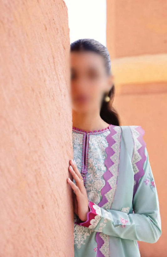 Zaha Unstitched Lawn Collection 2024 - ZL24-02A LARMINA