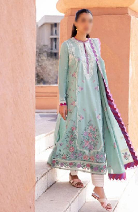 Zaha Unstitched Lawn Collection 2024 - ZL24-02A LARMINA