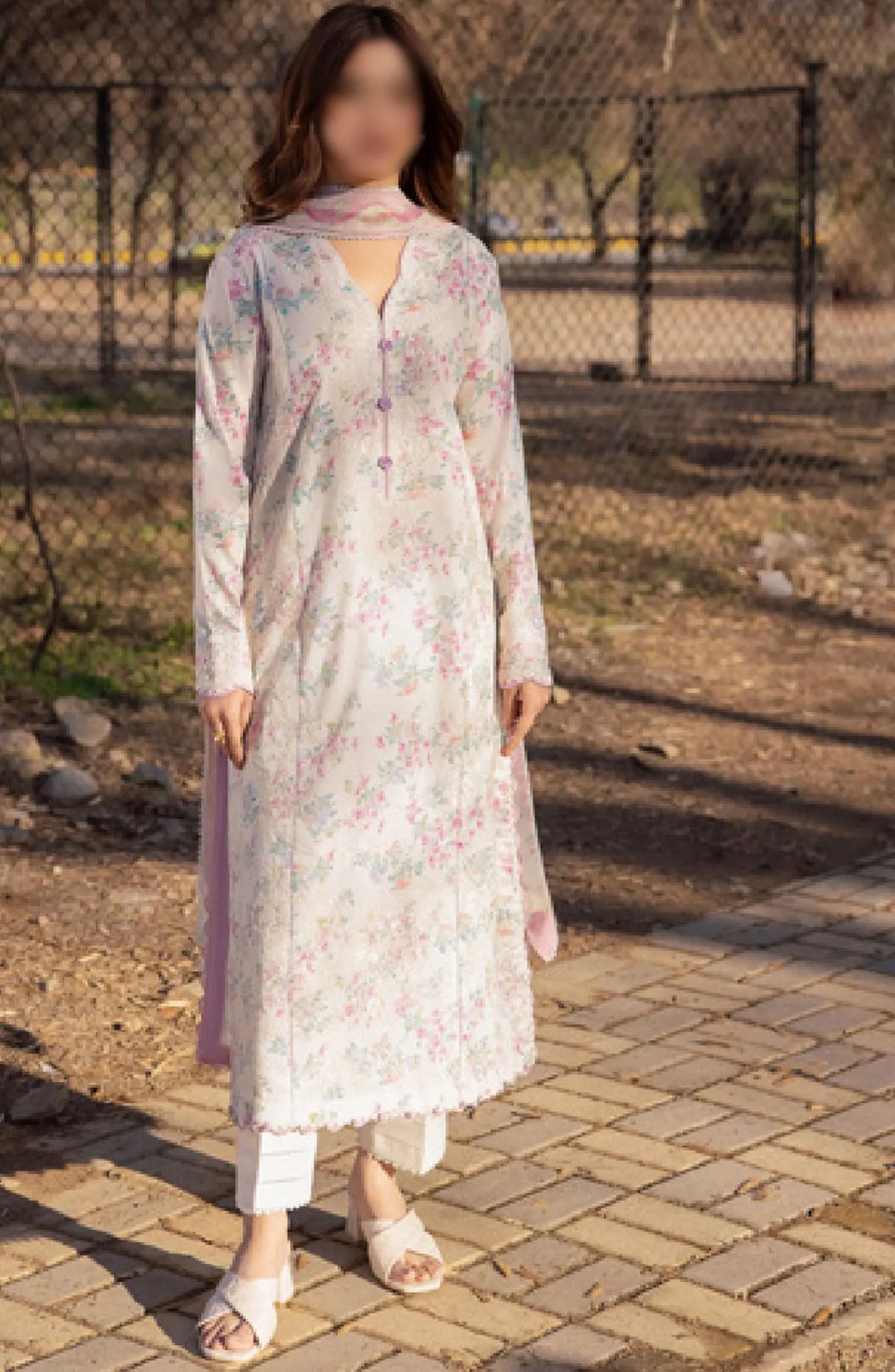 Zaha Unstitched Lawn Collection 2024 - ZL24-03A AYSEL