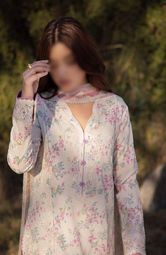 Zaha Unstitched Lawn Collection 2024 - ZL24-03A AYSEL