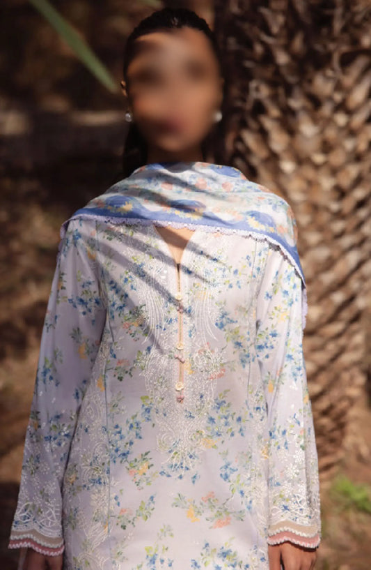Zaha Unstitched Lawn Collection 2024 - ZL24-03B AYSEL