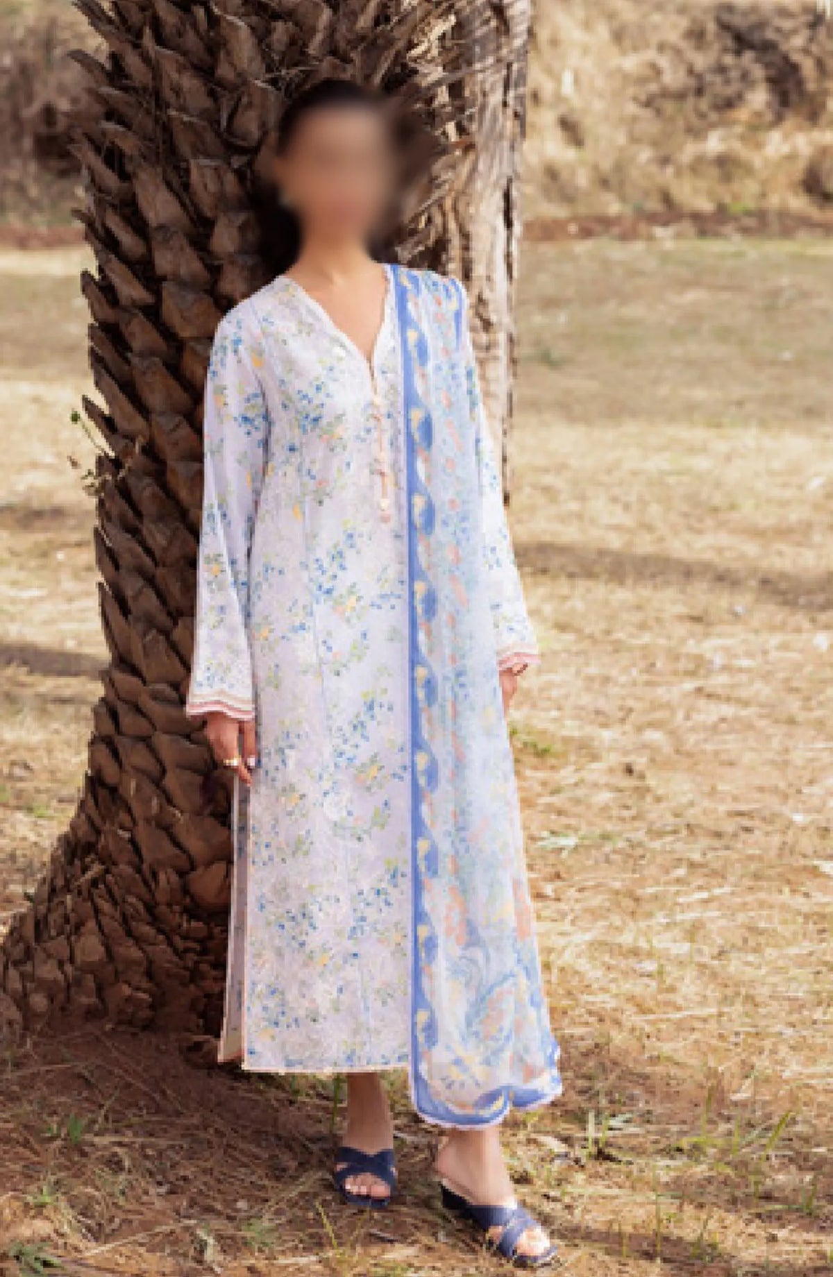 Zaha Unstitched Lawn Collection 2024 - ZL24-03B AYSEL