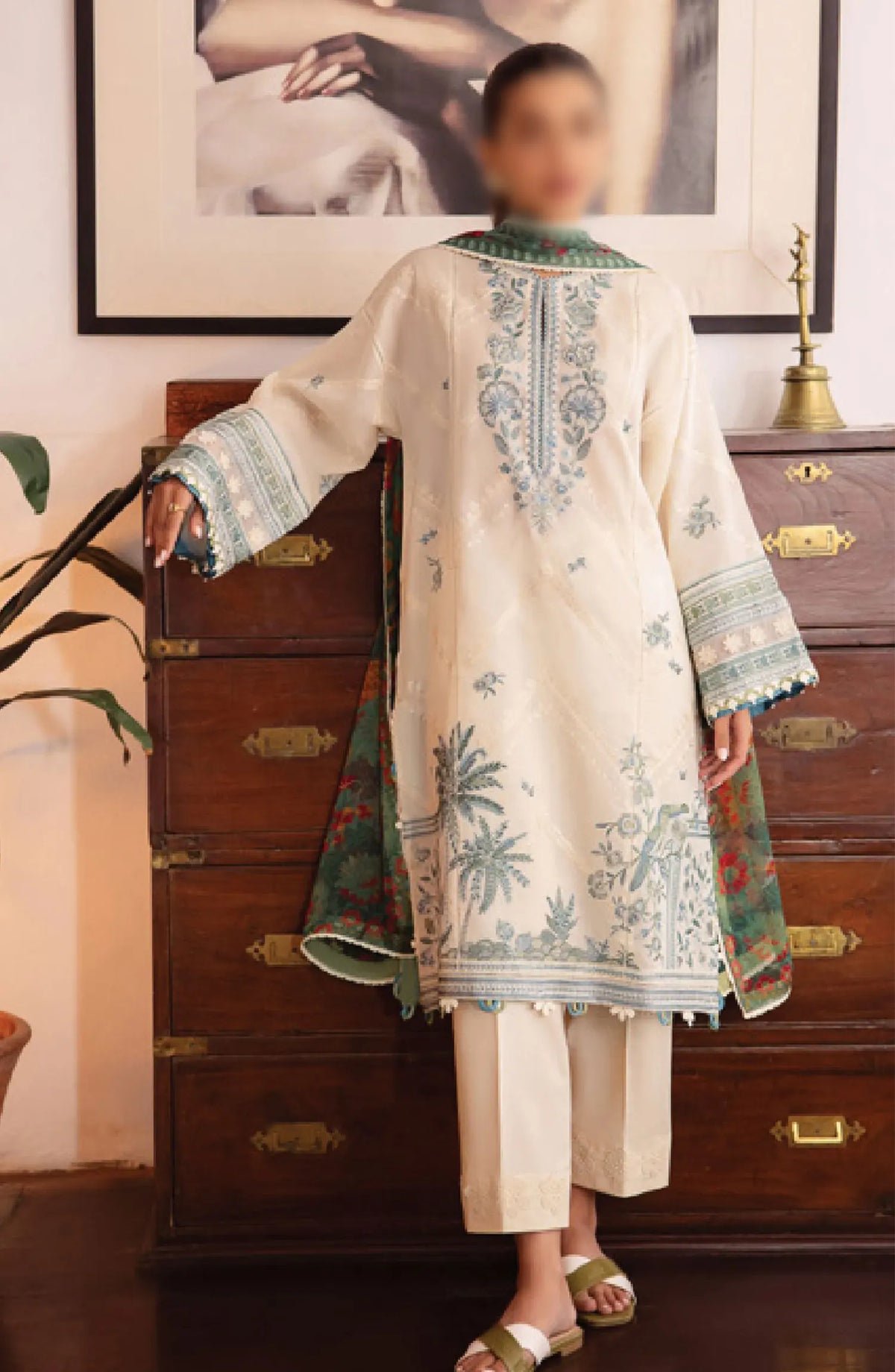 Zaha Unstitched Lawn Collection 2024 - ZL24-05A EIRA