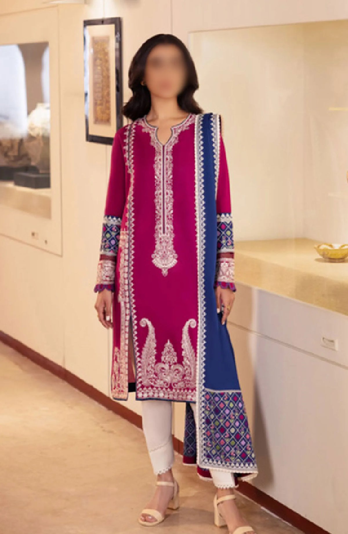 Zaha Unstitched Lawn Collection 2024 - ZL24-06B FERYA