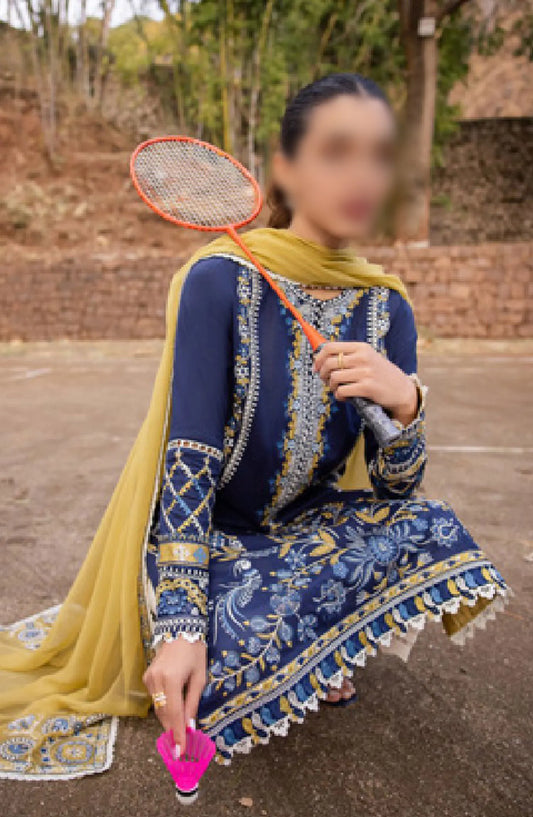 Zaha Unstitched Lawn Collection 2024 - ZL24-11A VEJAH