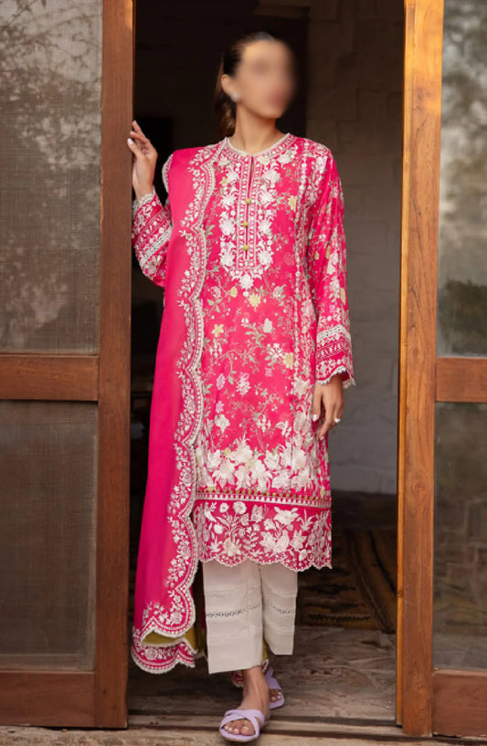 Zaha Unstitched Lawn Collection 2024 - ZL24-12A LEYLA
