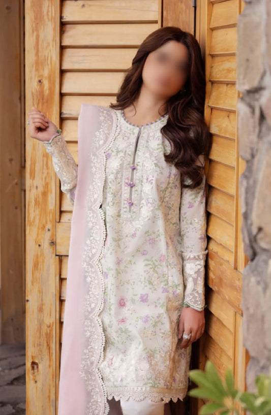 Zaha Unstitched Lawn Collection 2024 - ZL24-12B LEYLA