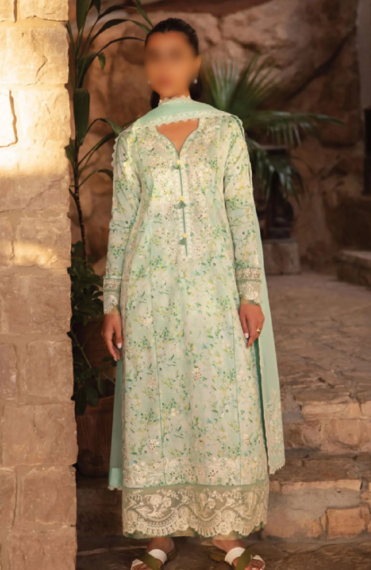 Zaha Unstitched Lawn Collection 2024 - ZL24-13B SEZEM