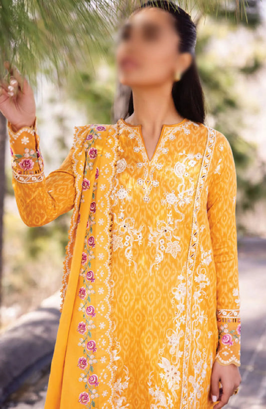 Zaha Unstitched Lawn Collection 2024 - ZL24-15A NARINA