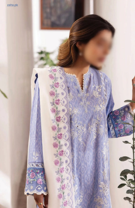 Zaha Unstitched Lawn Collection 2024 - ZL24-15B NARINA