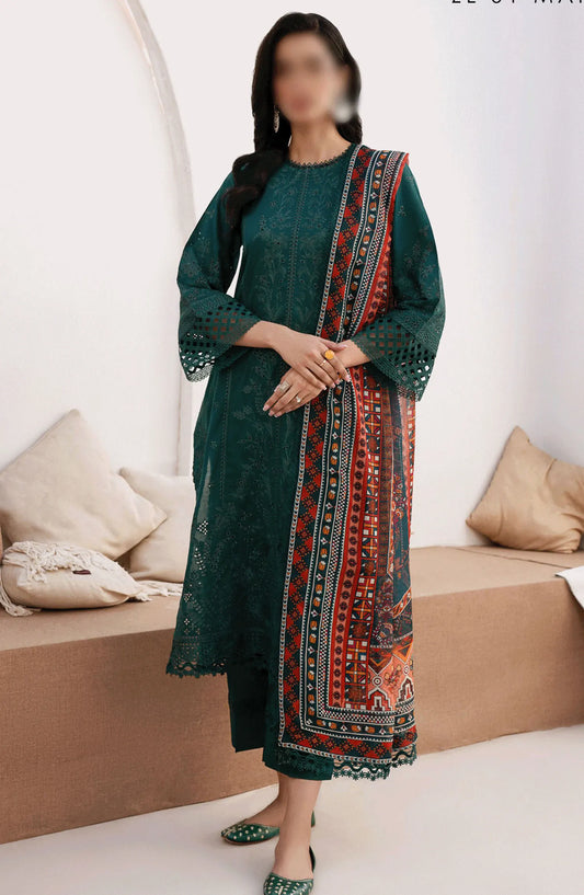 Zarif Eid Lawn Embroidered and Printed Edit - ZL 01 MAPLE