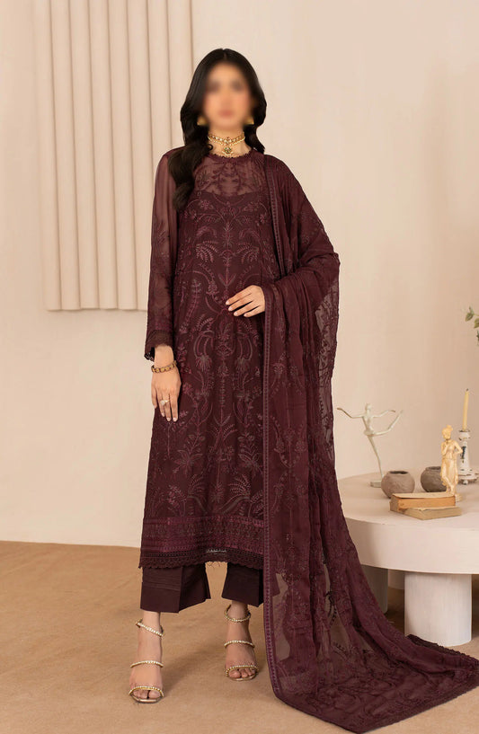Zarif Thread Work Unstitched Chiffon Edit - ZL 03 Hala