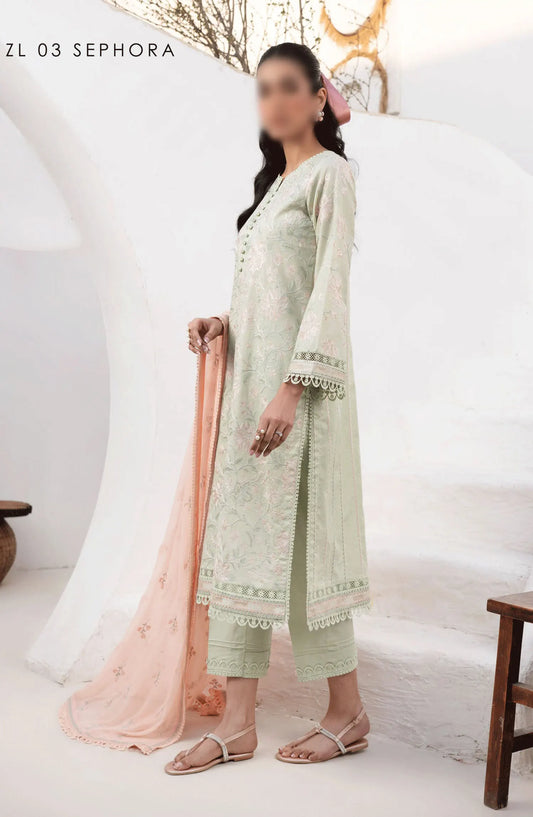 Zarif Eid Lawn Embroidered and Printed Edit - ZL 03 SEPHORA