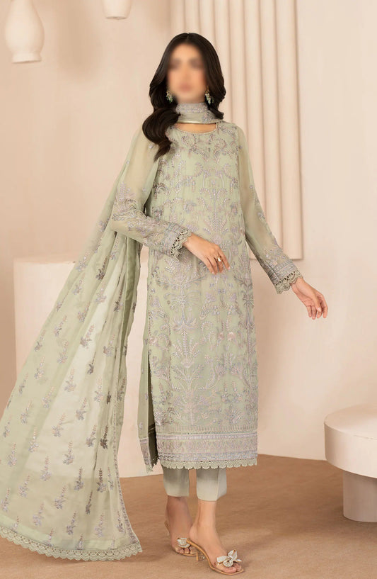 Zarif Thread Work Unstitched Chiffon Edit - ZL 04 Afsa