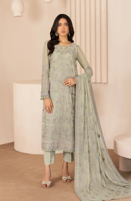 Zarif Thread Work Unstitched Chiffon Edit - ZL 04 Afsa
