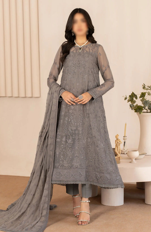 Zarif Thread Work Unstitched Chiffon Edit - ZL 05 Ayemah