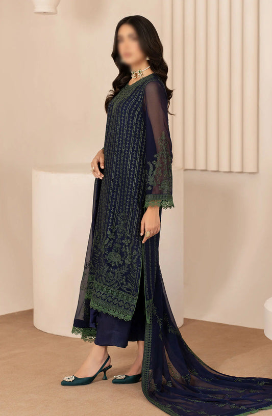 Zarif Thread Work Unstitched Chiffon Edit - ZL 06 Mahay