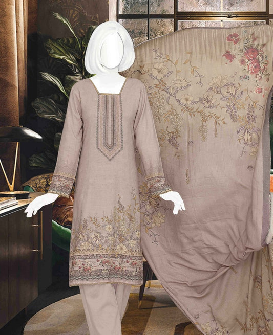 Amna Khadija Zaariya Digital Printed Peach Slub Collection ZP 01