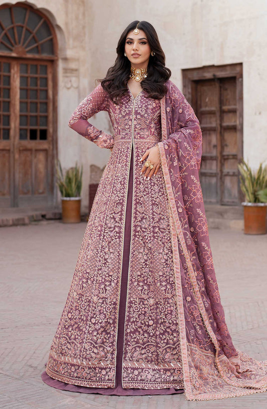 Shehnai by Zarif Embroidered Chiffon Unstitched 3 Piece - ZS 01 ARIYANA - ZF25S - Purple - Formal Collection