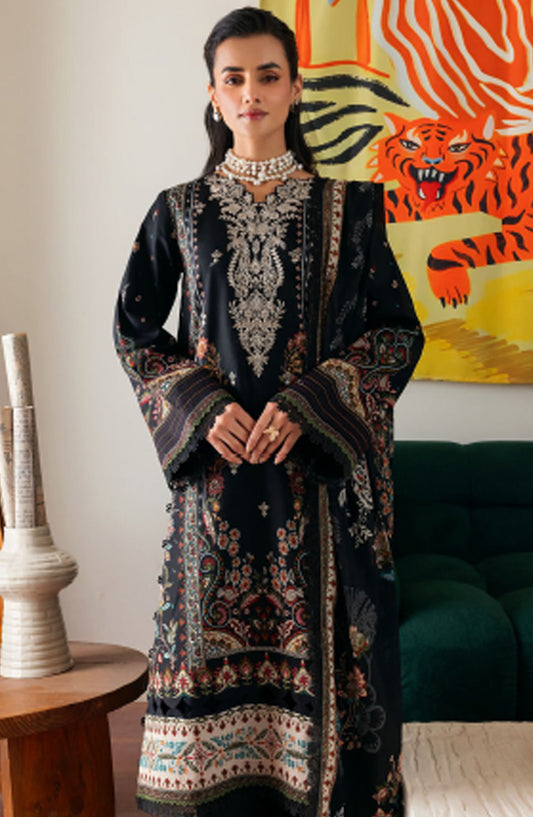Zync by Florent Embroidered Lawn Unstitched 3 Piece Suit - ZY-05 B - FL25ZYL - Black - Summer Collection