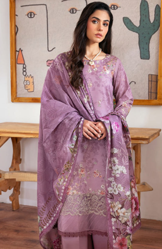 Zync by Florent Embroidered Lawn Unstitched 3 Piece Suit - ZY-09 - FL25ZYL - Purple - Summer Collection