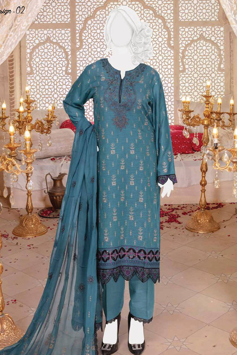 Zahra Premium Embroidered Karandi Collection 2023 - Design 02