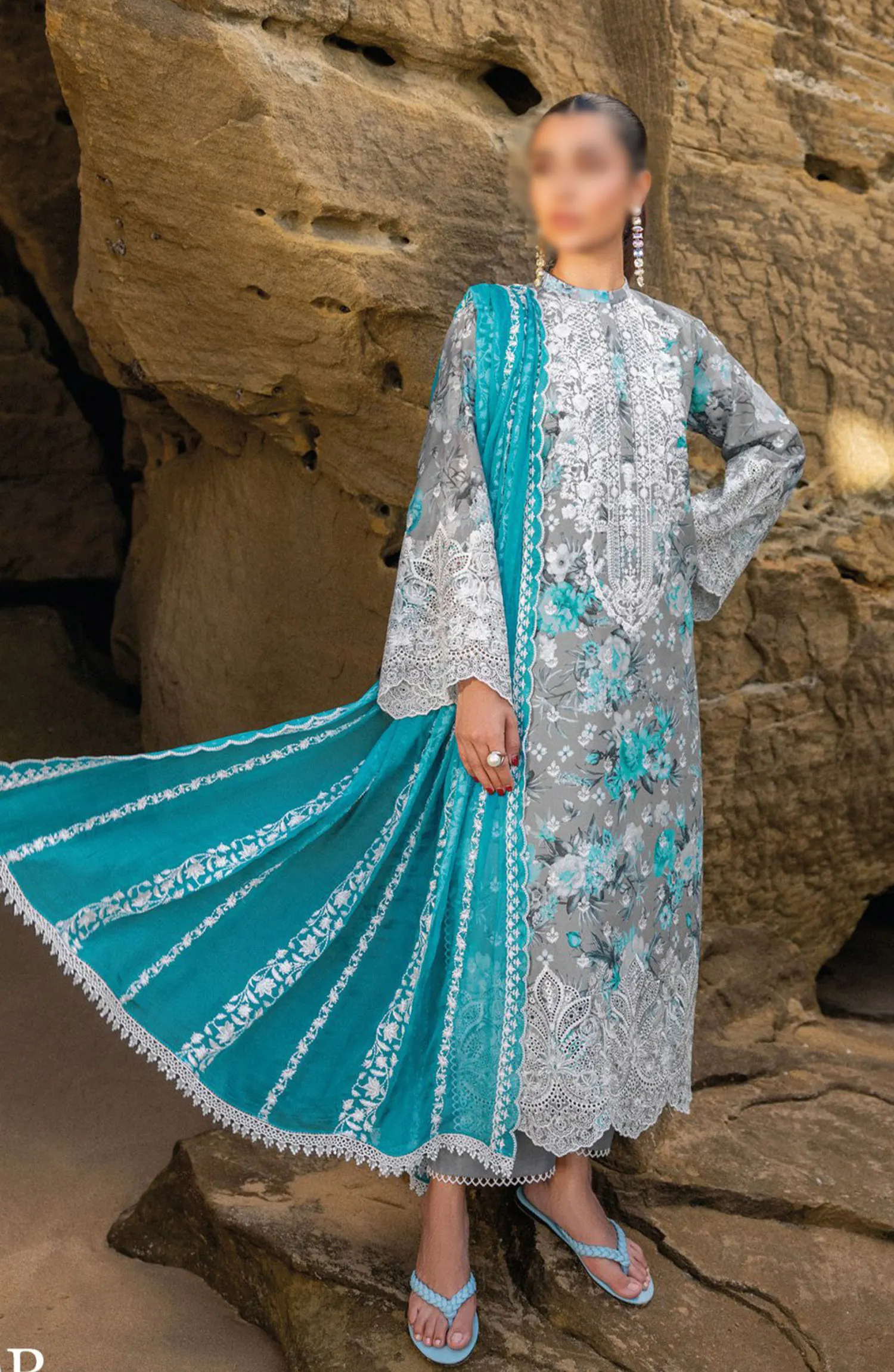 Zainab Chottani Chikankari Luxury Unstitched Collection 2024 - 10 B LANA
